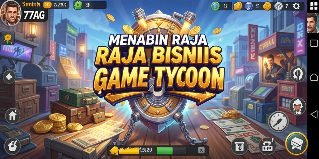 Screenshot utama 77AG menampilkan gameplay Tycoon yang menarik.