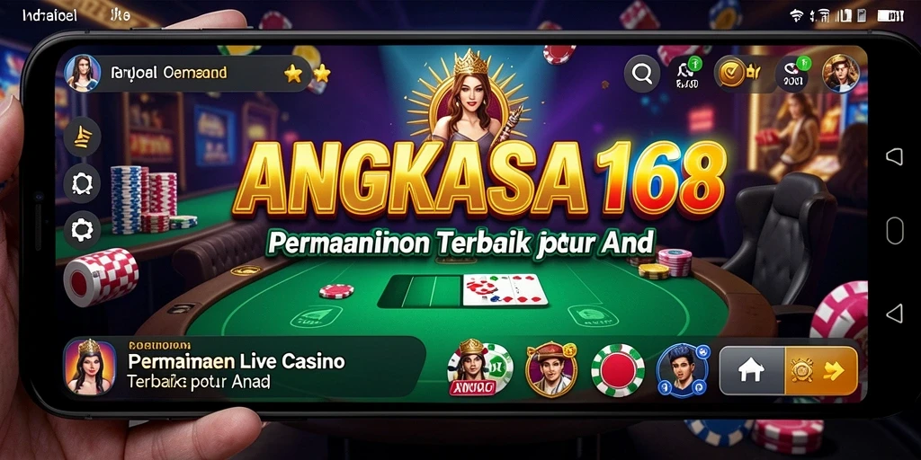 Tampilan gameplay Live Casino yang mendebarkan di ANGKASA168.