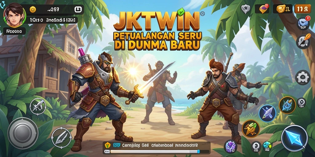 Screenshot gameplay JKTWIN menampilkan petualangan yang mendebarkan.