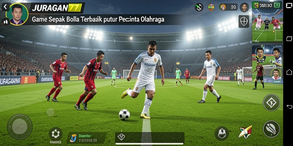Tampilan gameplay JURAGAN77 yang menarik saat pertandingan sepak bola.