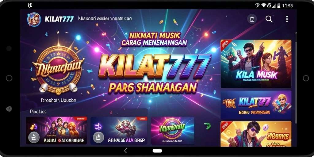Tampilan gameplay KILAT777 yang seru dan penuh warna.