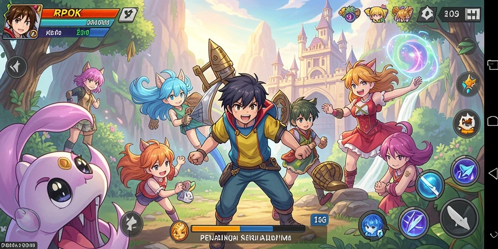 Screenshot gameplay RPOK dengan karakter Anime yang menawan.